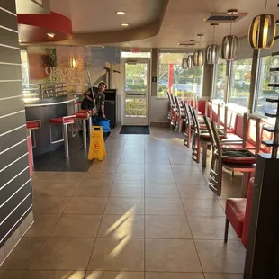 the inside of a restaurant