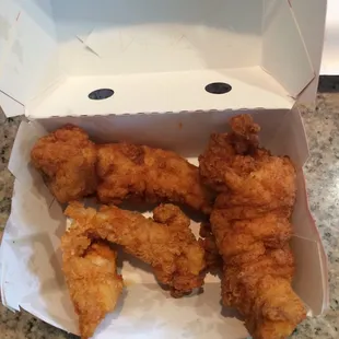 Asked for 3-piece chicken tenders and got this. :-(