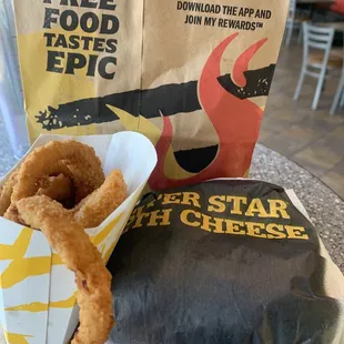 Super Star with Cheese and Onion Rings