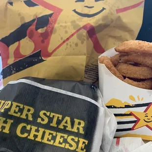 Super Star with Cheese and Onion Rings!!!!!