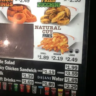 The menu's looking at me