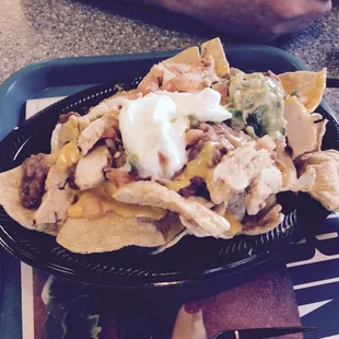 Chicken Nachos. Staff here is very nice!