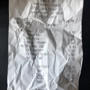 Charged for a double western combo and only got a single