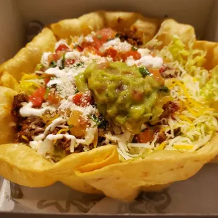 Ground Beef Taco Salad from Green Burrito menu here.