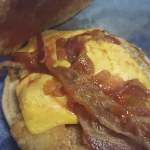 I bought a breakfast burger without the meat patty. Lol wtf? Never again.