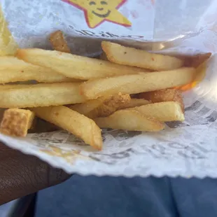 a basket of french fries