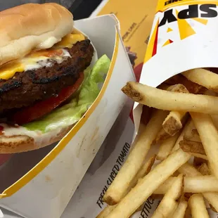 1/2 Pound Thickburger and Large Fries