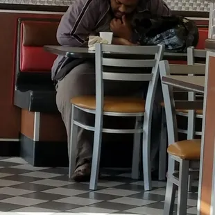 No sanitation at all..should not allow anyone in this condition be inside a food restaurant