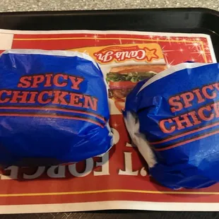 Yup yup yup, the ever so popular chicken sammich, but spicy!!