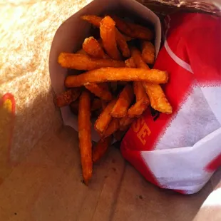Sweet potato fries! Oh boy