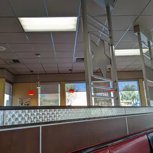 the inside of a restaurant