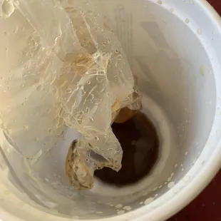 Used glove in my drink!