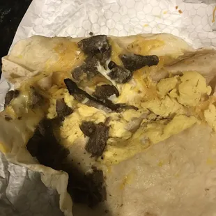 Their so-called steak, egg and cheese burrito.  Pathetic. Not worth the money at all.