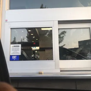 Drive-through window, they accept EBT