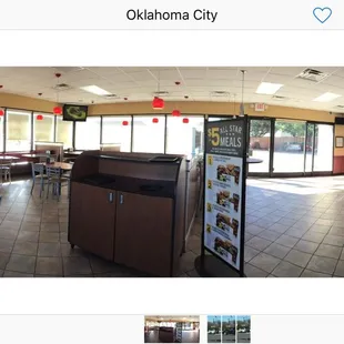 the inside of a restaurant