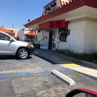 The entrance.