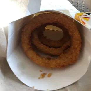 Onion rings. - crispy and not too much breading
