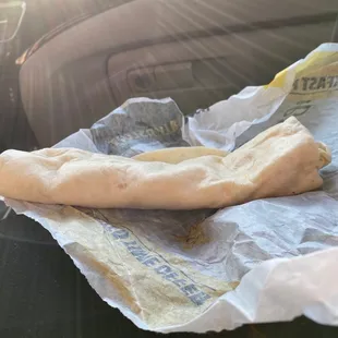Flattest burrito I've ever had