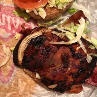 Burned chicken by dishwasher not a cook. Yeaks!