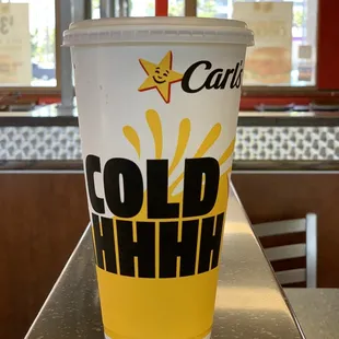 a cold drink on a table