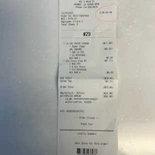 Order Cancellation Receipt