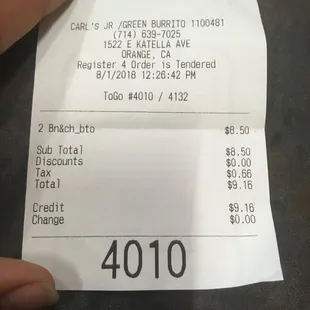 Spent way too much for two measly burritos.