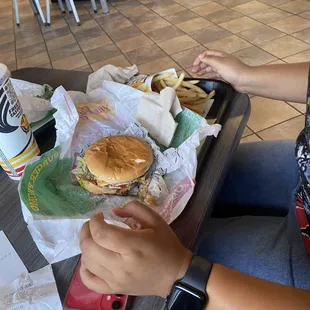 Burger, Soda and Fries