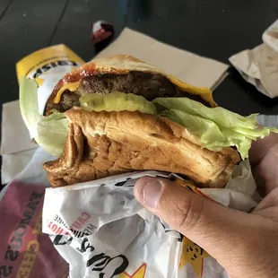 Flattened #1 burger,  very poor quality