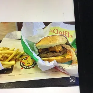 El Diablo burger was kinda sad was disappointed tasted old the meat