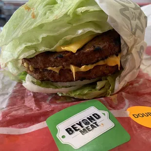 Double Beyond Lettuce wrap. Yessssss