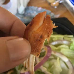 Red chicken.  Disgusting.