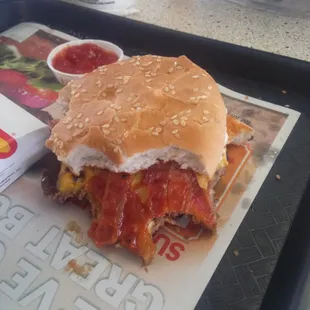 Soggy ass western bacon burger!!!