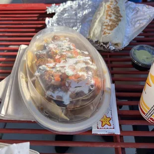 a plate of food on a table