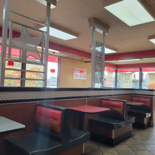 the inside of a restaurant