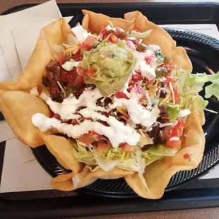 Green Burrito Taco Salad