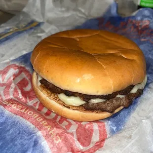 This is your A1 double steak burger. Booooo!