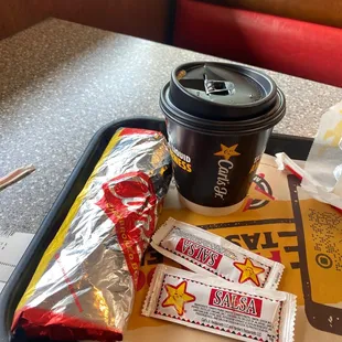 Bacon, Egg and Cheese Burrito Combo