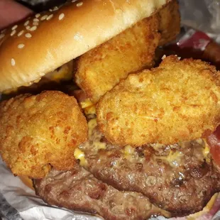 Double western which I added some jalapeno poppers to ;)