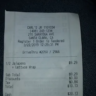 Charged FULL price for a burger wrapped in iceberg lettuce. Wrong!
