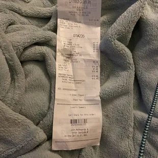a receipt for a baseball game