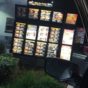 Drive thru selection.