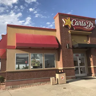 the front of the restaurant