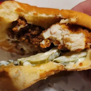Gold Digger hand breaded chicken sandwich
