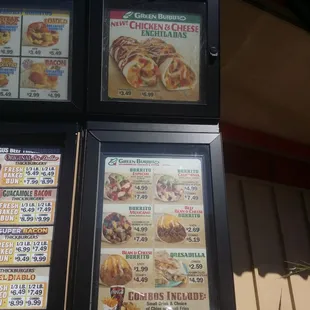 menus and prices