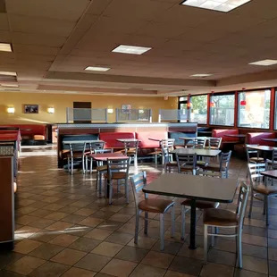 the inside of a restaurant