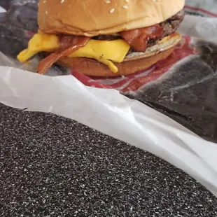 Double Western Cheeseburger for my  guy.