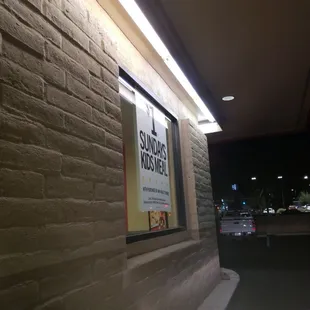 a sign on the side of a building