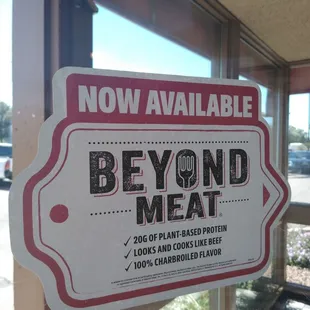 a beyond meat sign