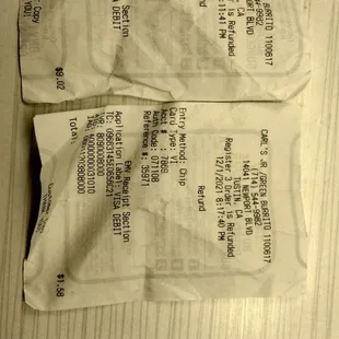 A picture of the refund that never EVER happened.