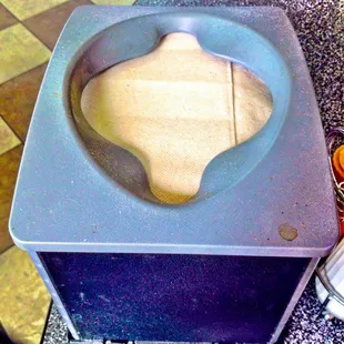 Stains and dead skin covering the napkin holders!